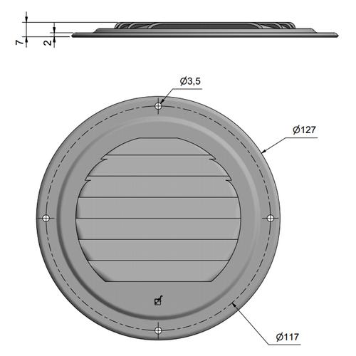 VENTILGALLER 127 RF304 ROCA